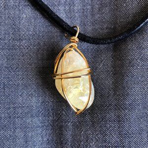 ✨NWOT Caged Citrine Crystal Pendant Necklace✨
